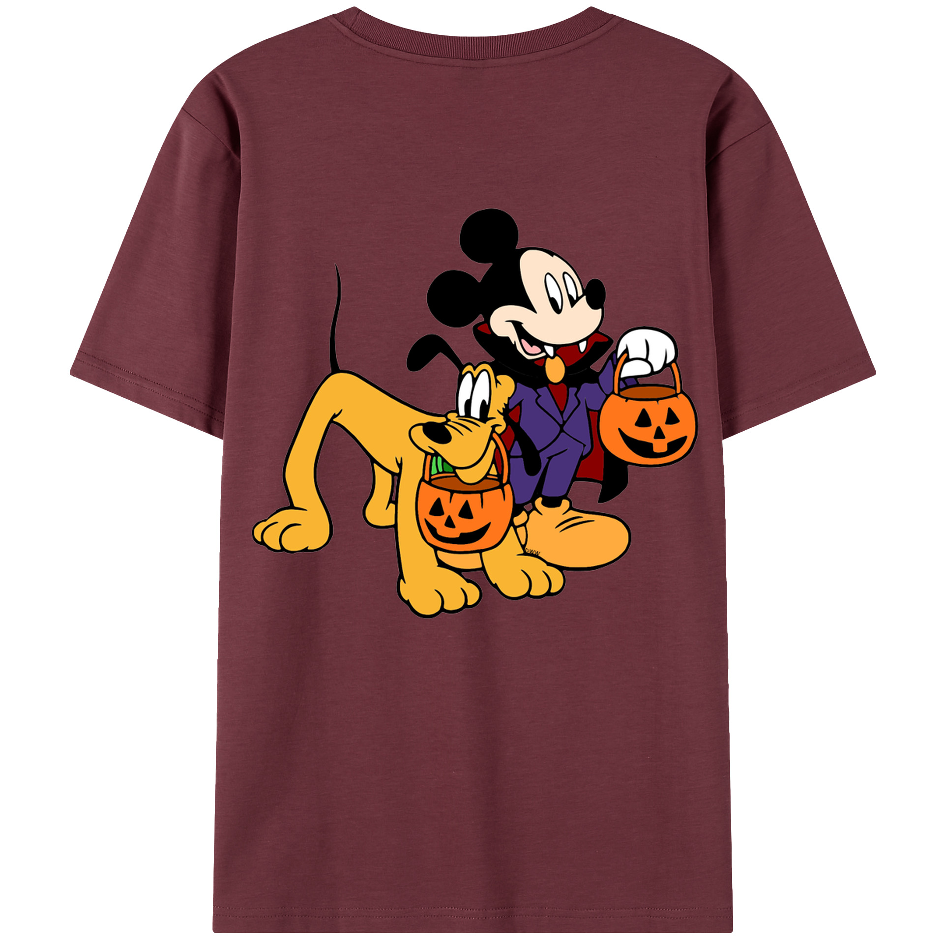 （画像用） ミッキーマウス Mickey Mouse 綿100％半袖Tシャツ（背面プリント）